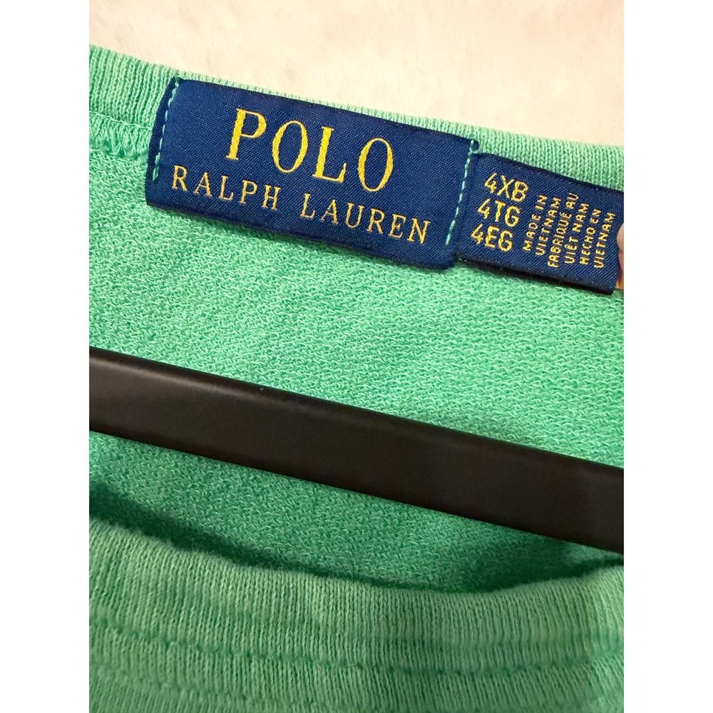 Polo Ralph Lauren Sweatshirt Mens 4XB Green Crewneck Long Sleeve Pony Pullover - Picture 2 of 8